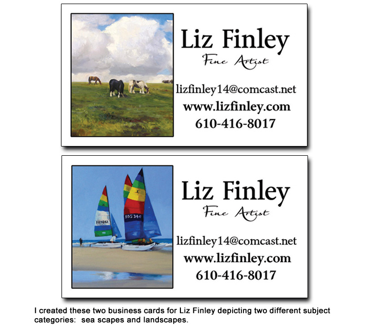 Liz Finley, Fine Artist, business cards